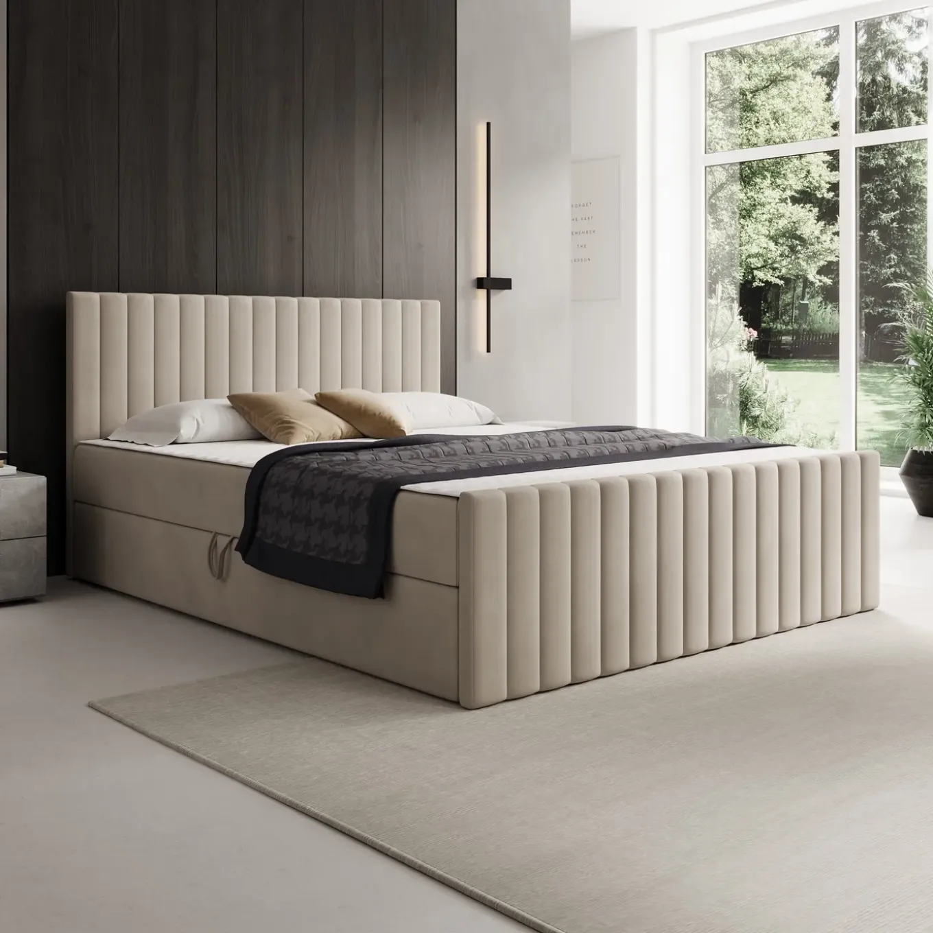Meubella Boxspring Tori - Stof Beige - 160x200 Cm
