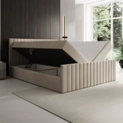 Meubella Boxspring Tori - Stof Beige - 160x200 Cm