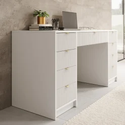 Meubella Bureau Tavares 2 - Wit - 154x55x76 Cm