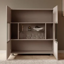 Meubella Dressoir Calgary - Beige - 100x35x107 Cm