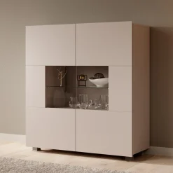 Meubella Dressoir Calgary - Beige - 100x35x107 Cm