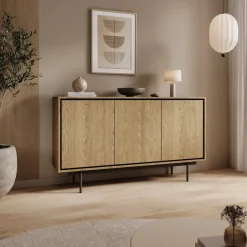 Meubella Dressoir Drenn - Licht Eikenpatroon - 150x38x85 Cm