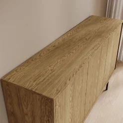 Meubella Dressoir Drenn - Licht Eikenpatroon - 150x38x85 Cm