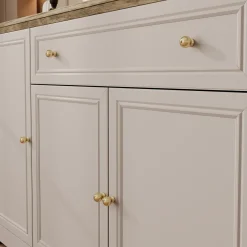 Meubella Dressoir Kresto - Beige/eikenpatroon - 165x46x91 Cm