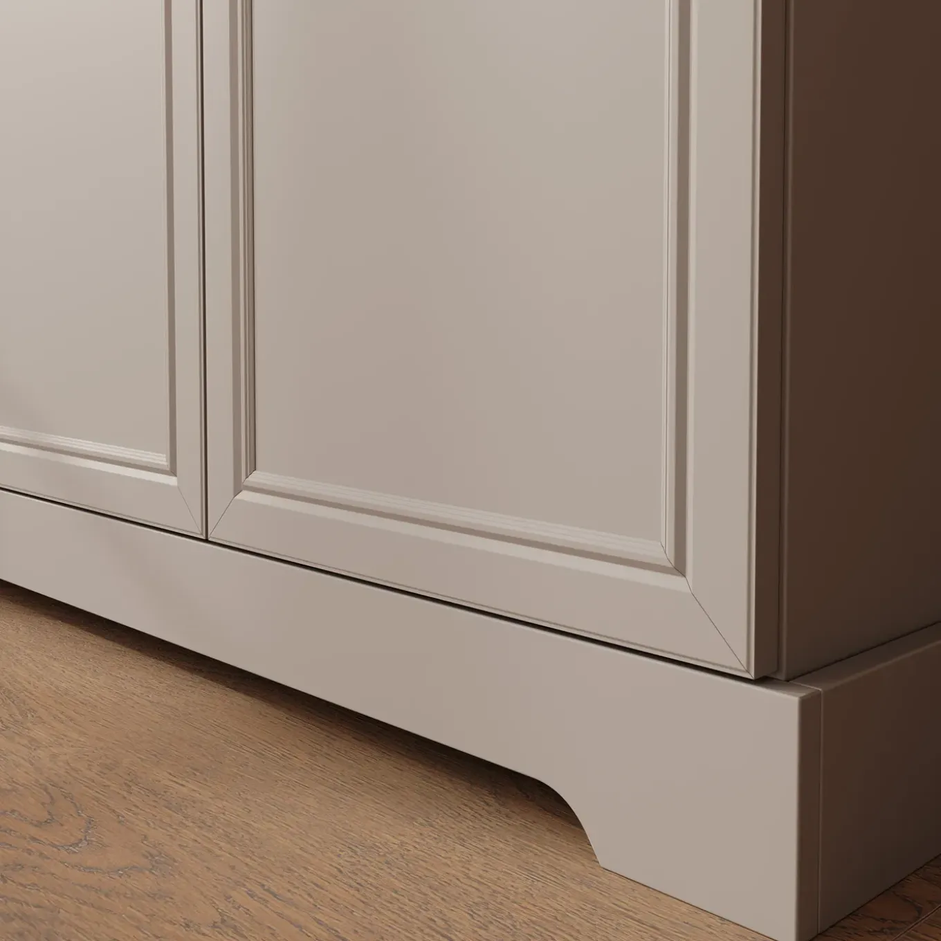 Meubella Dressoir Kresto - Beige/eikenpatroon - 165x46x91 Cm