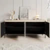 Meubella Dressoir Timoteo - Beige - 193x40x83 Cm