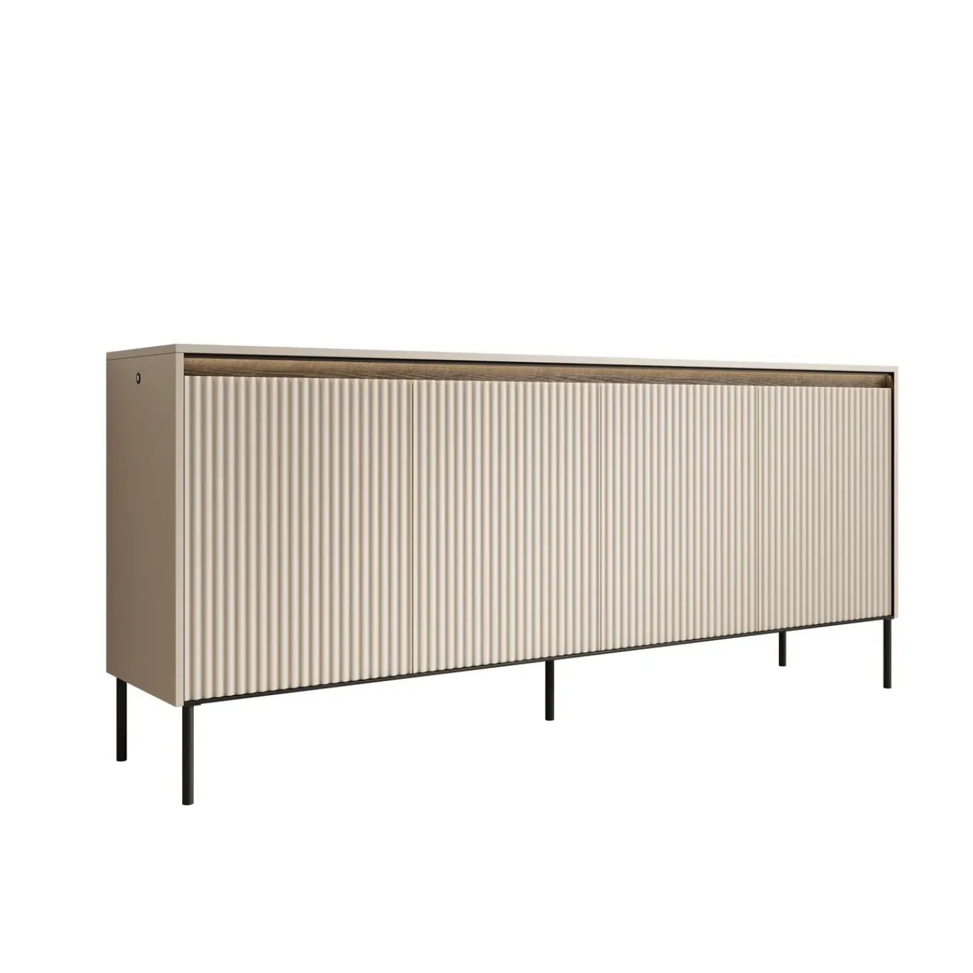 Meubella Dressoir Timoteo - Beige - 193x40x83 Cm