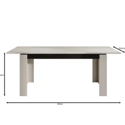 Meubella Eetkamertafel Montellini - Eikenpatroon - 160x90x77 Cm