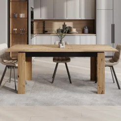 Meubella Eetkamertafel Montellini - Eikenpatroon - 160x90x77 Cm