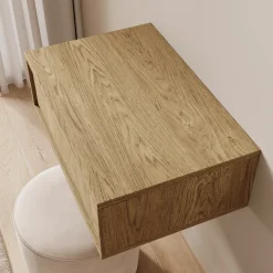 Meubella Kaptafel Drenn - Licht Eikenpatroon - 53x35x18 Cm
