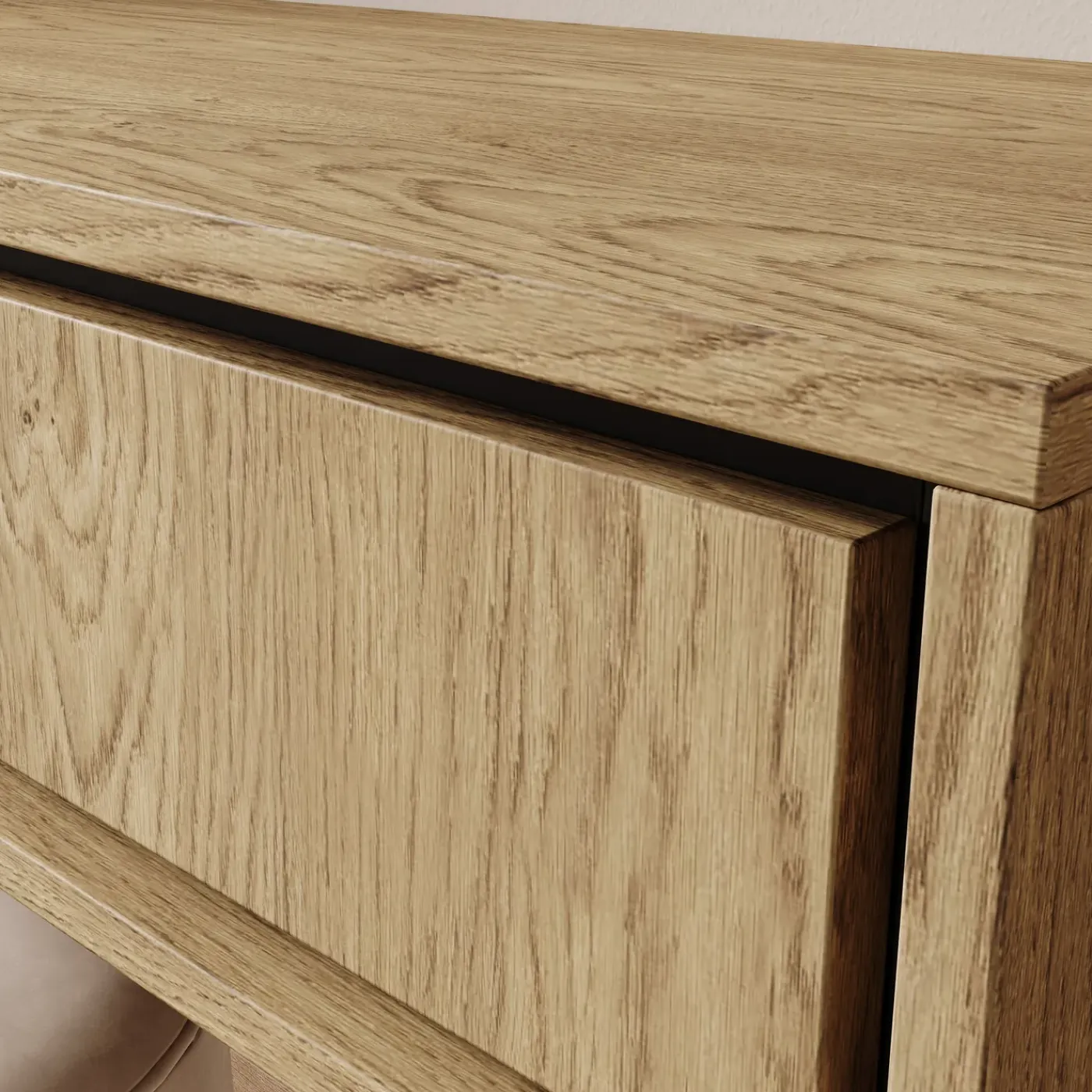 Meubella Kaptafel Drenn - Licht Eikenpatroon - 101x35x18 Cm
