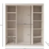 Meubella Kledingkast Bodhi - Zwart - 180x62x200 Cm - Met Spiegel