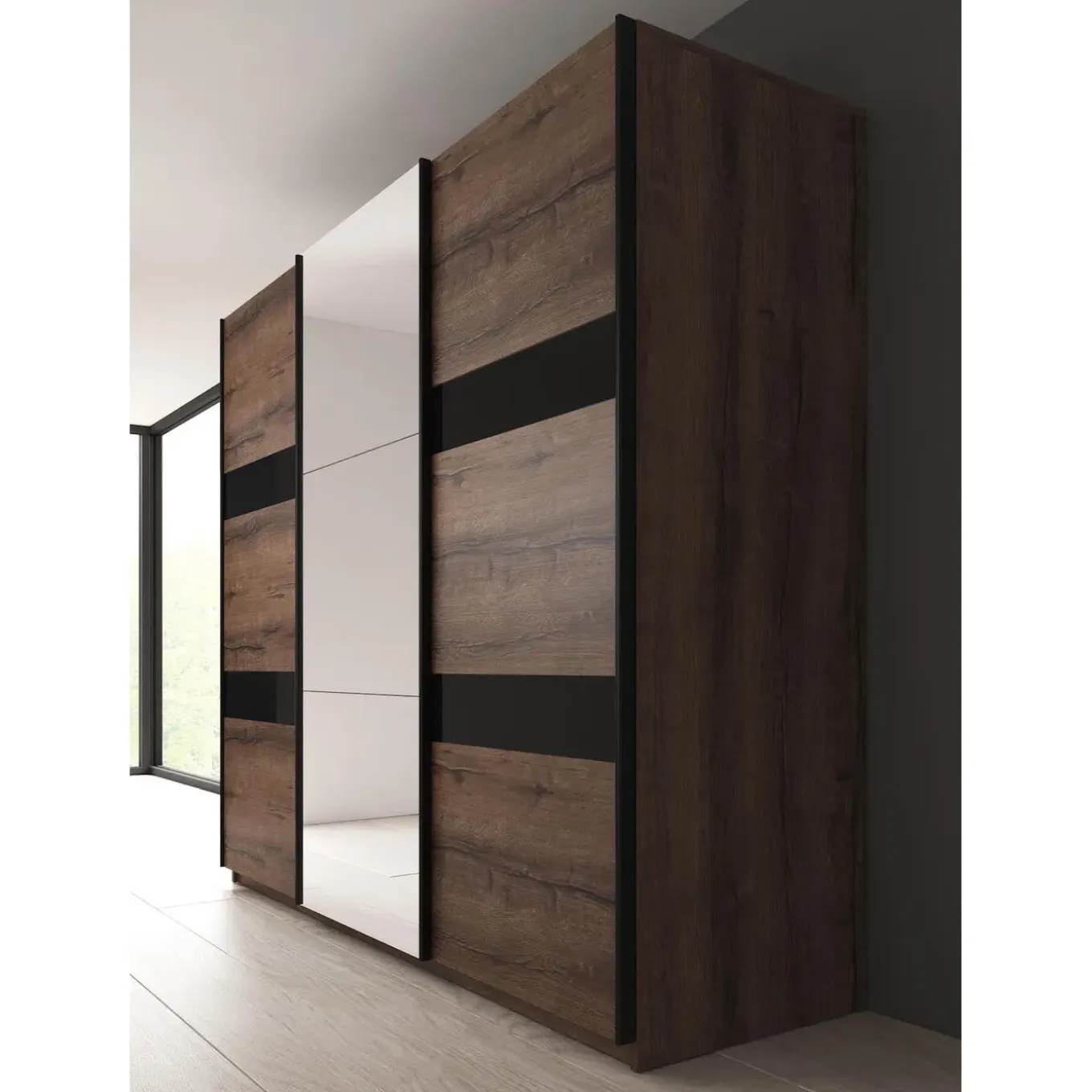Meubella Kledingkast Diplo - Eiken - 250x69x215 Cm