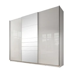 Meubella Kledingkast Mariah 2 - Wit - 263x66x224 Cm - Met Spiegel