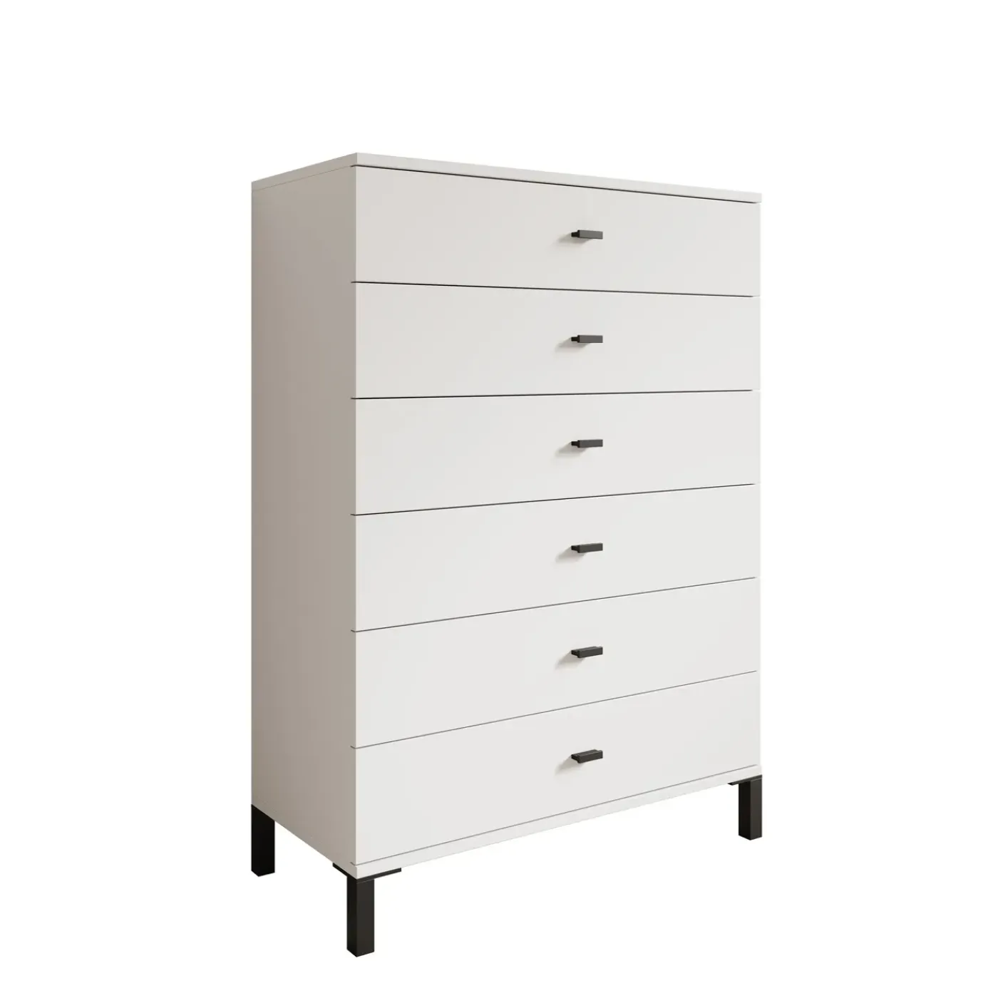 Meubella Ladekast Avellio - Wit - 77x35x110 Cm