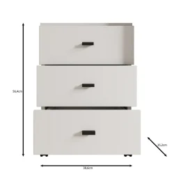 Meubella Ladekast Avellio - Wit - 39x35x57 Cm