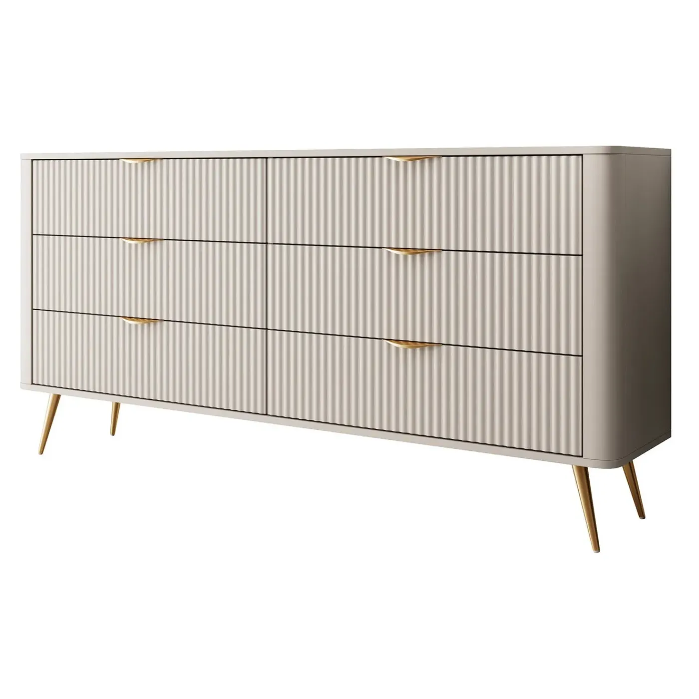 Meubella Ladekast Lima - Beige - 163x38x81 Cm