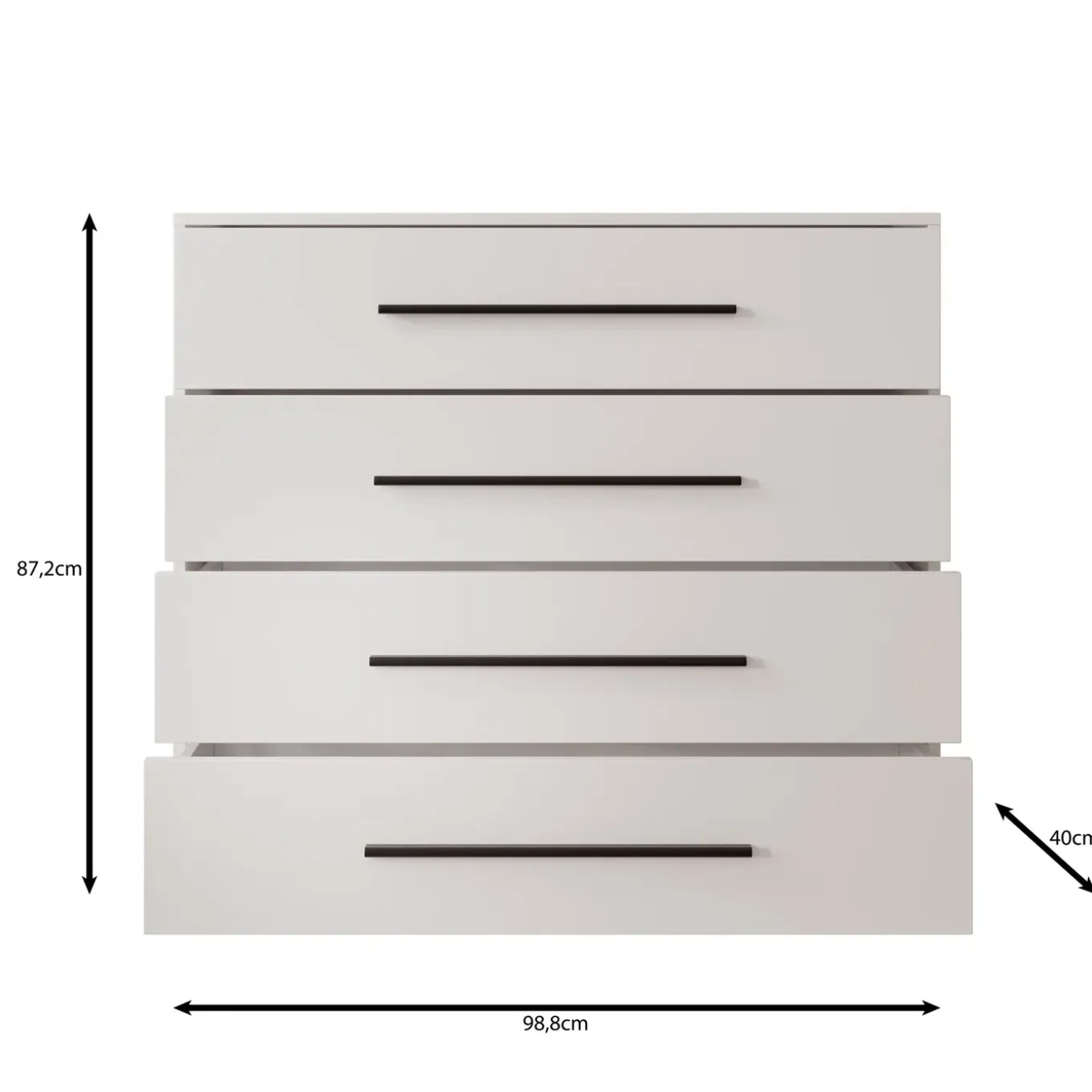 Meubella Ladekast Montalo - Eikenpatroon - 99x40x87 Cm