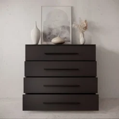 Meubella Ladekast Montalo - Zwart - 99x40x87 Cm