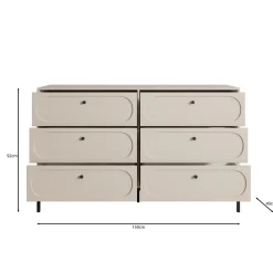 Meubella Ladekast Montserrat - Beige - 150x40x92 Cm