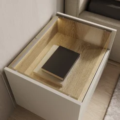 Meubella Nachtkastje Heath - Beige - 53x40x43 Cm