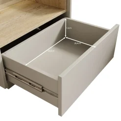 Meubella Nachtkastje Heath - Beige - 53x40x43 Cm