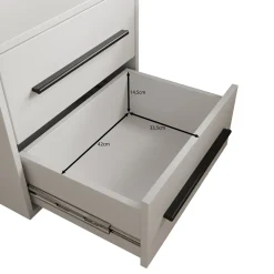 Meubella Nachtkastje Montalo - Beige - 51x40x47 Cm