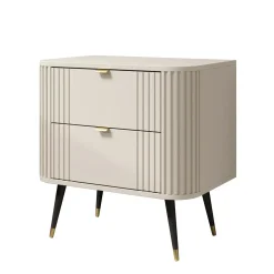 Meubella Nachtkastje Oahu - Beige - 60x40x61 Cm