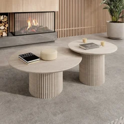 Meubella Salontafel Mixx - Travertin - Set Van 2