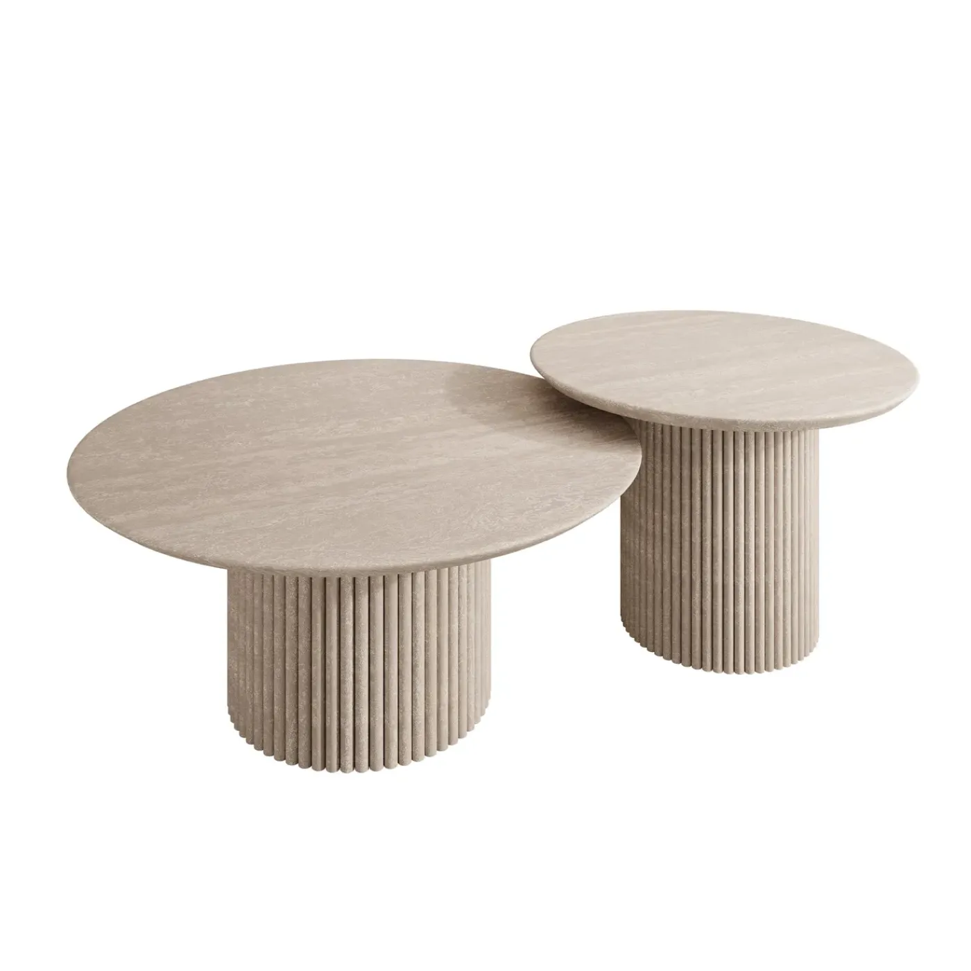 Meubella Salontafel Mixx - Travertin - Set Van 2