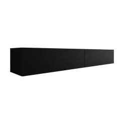 Meubella Tv-meubel Flame - Mat Zwart - 200x40x30 Cm