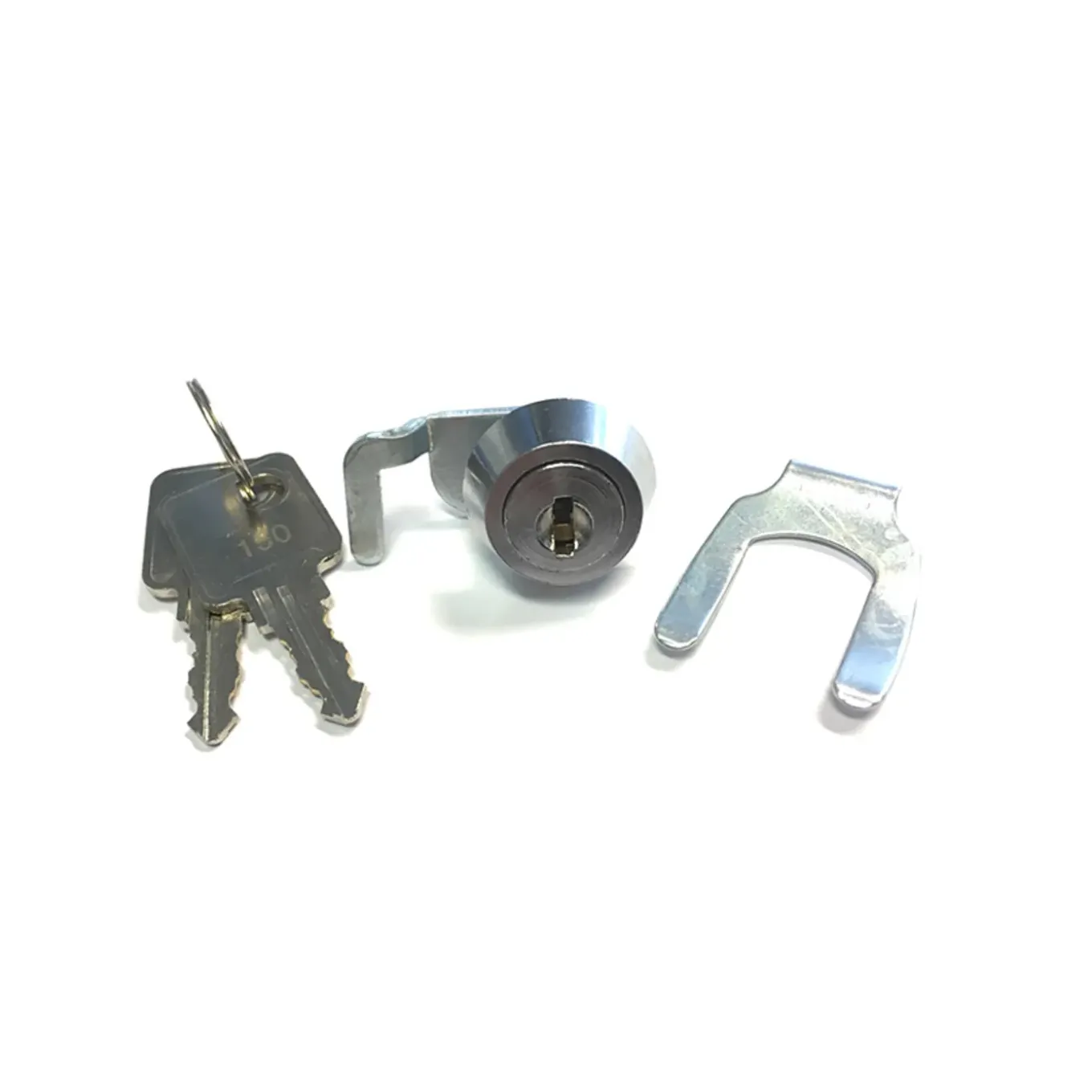 Meubelslot met oplegcilinder - Chroom - 22,5 mm