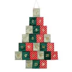 Mica Decorations Advent Boom Groen Rood - L72xb51cm