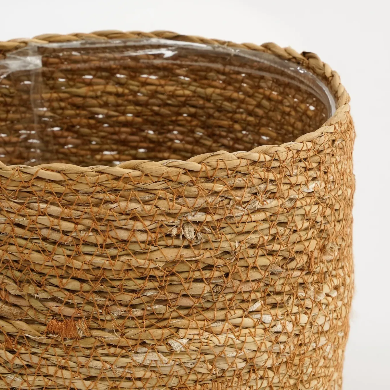 Mica Decorations Atlantic Mand L.bruin Set Van 2 - H20xd20cm