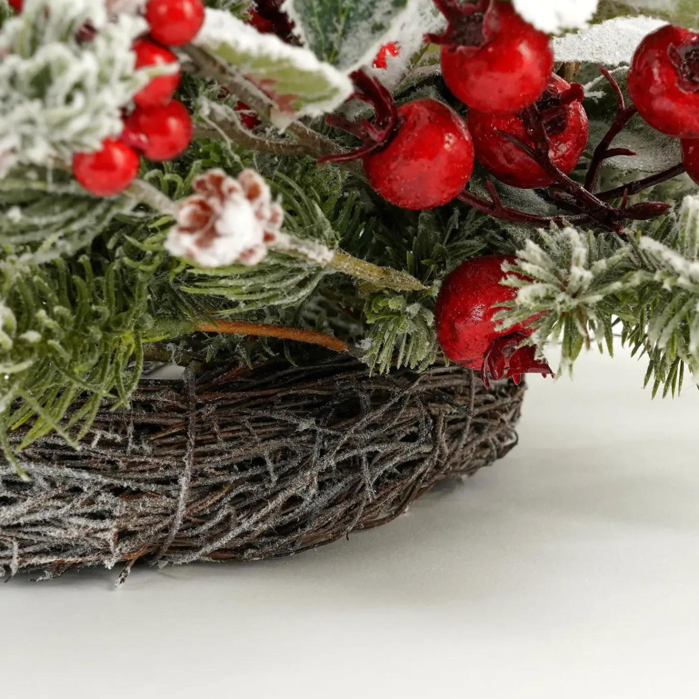 Mica Decorations Belfort Kerstkrans Frosted - D40 Cm