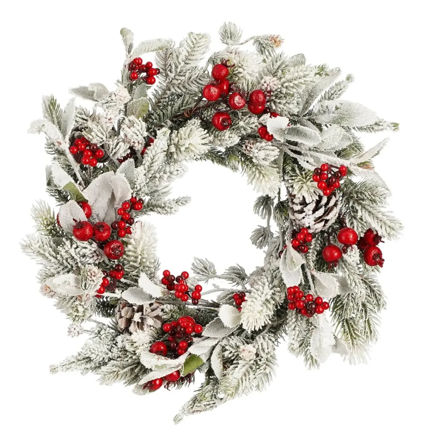 Mica Decorations Belfort Kerstkrans Frosted - D40 Cm