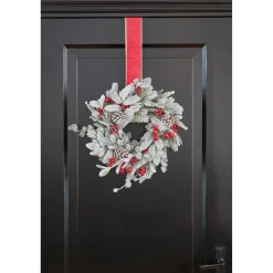 Mica Decorations Belfort Krans Groen Frosted - H11xd50cm
