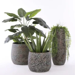 Mica Decorations Bloemenvaas Clemente - 55 X 21 Cm - Groen/koper