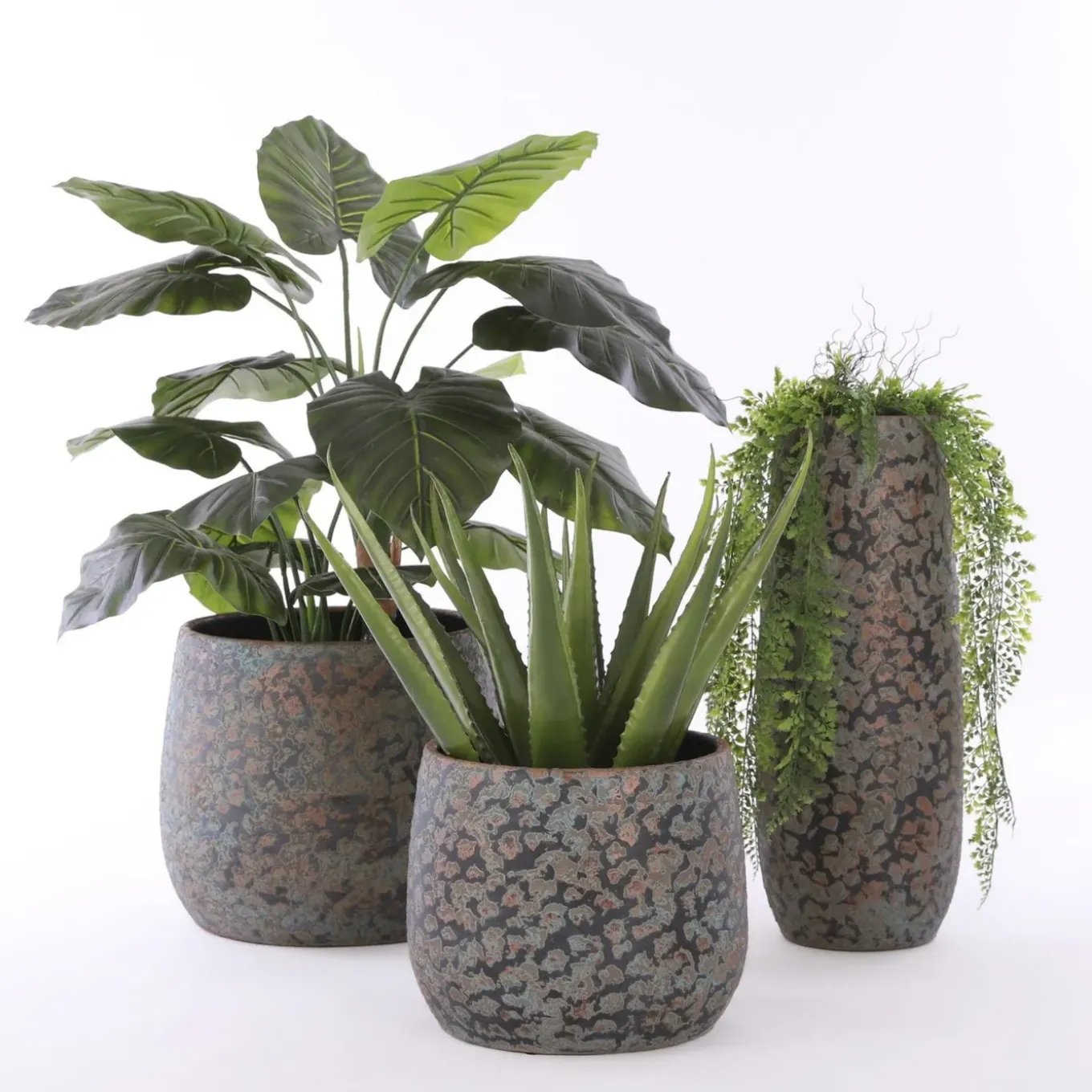 Mica Decorations Bloemenvaas Clemente - 55 X 21 Cm - Groen/koper