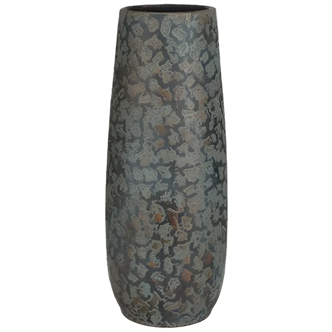 Mica Decorations Bloemenvaas Clemente - 55 X 21 Cm - Groen/koper