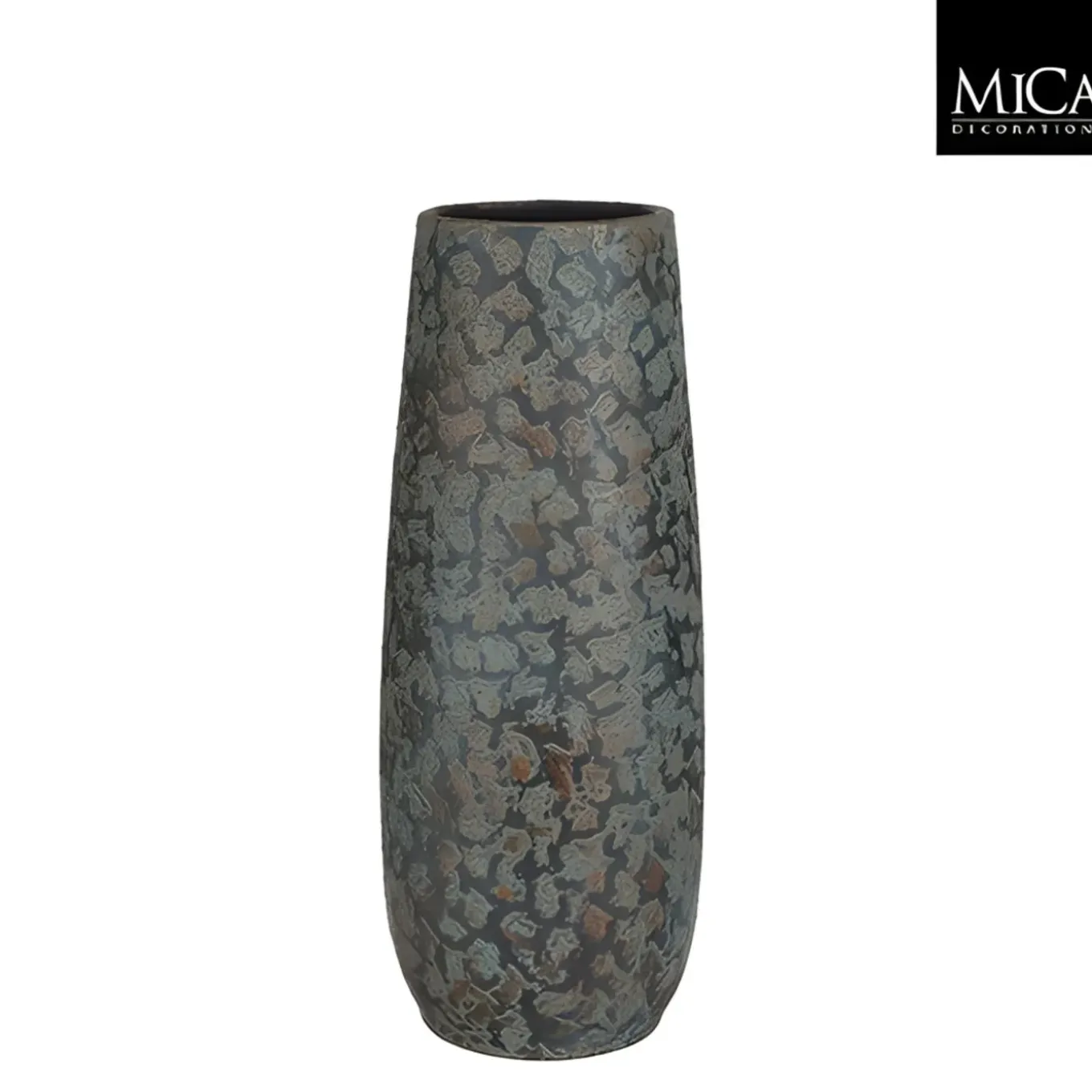 Mica Decorations Bloemenvaas Clemente - 55 X 21 Cm - Groen/koper