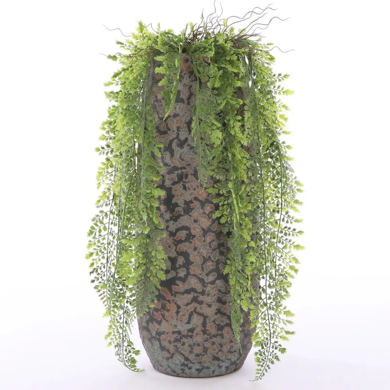 Mica Decorations Bloemenvaas Clemente - 55 X 21 Cm - Groen/koper