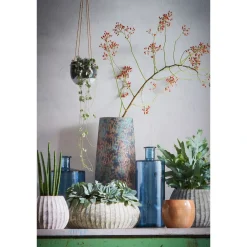 Mica Decorations Bloemenvaas Clemente - 35 X 17 Cm - Groen/koper