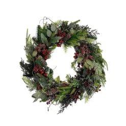 Mica Decorations Bodi Kerstkrans Bordeaux - H13x D50 Cm