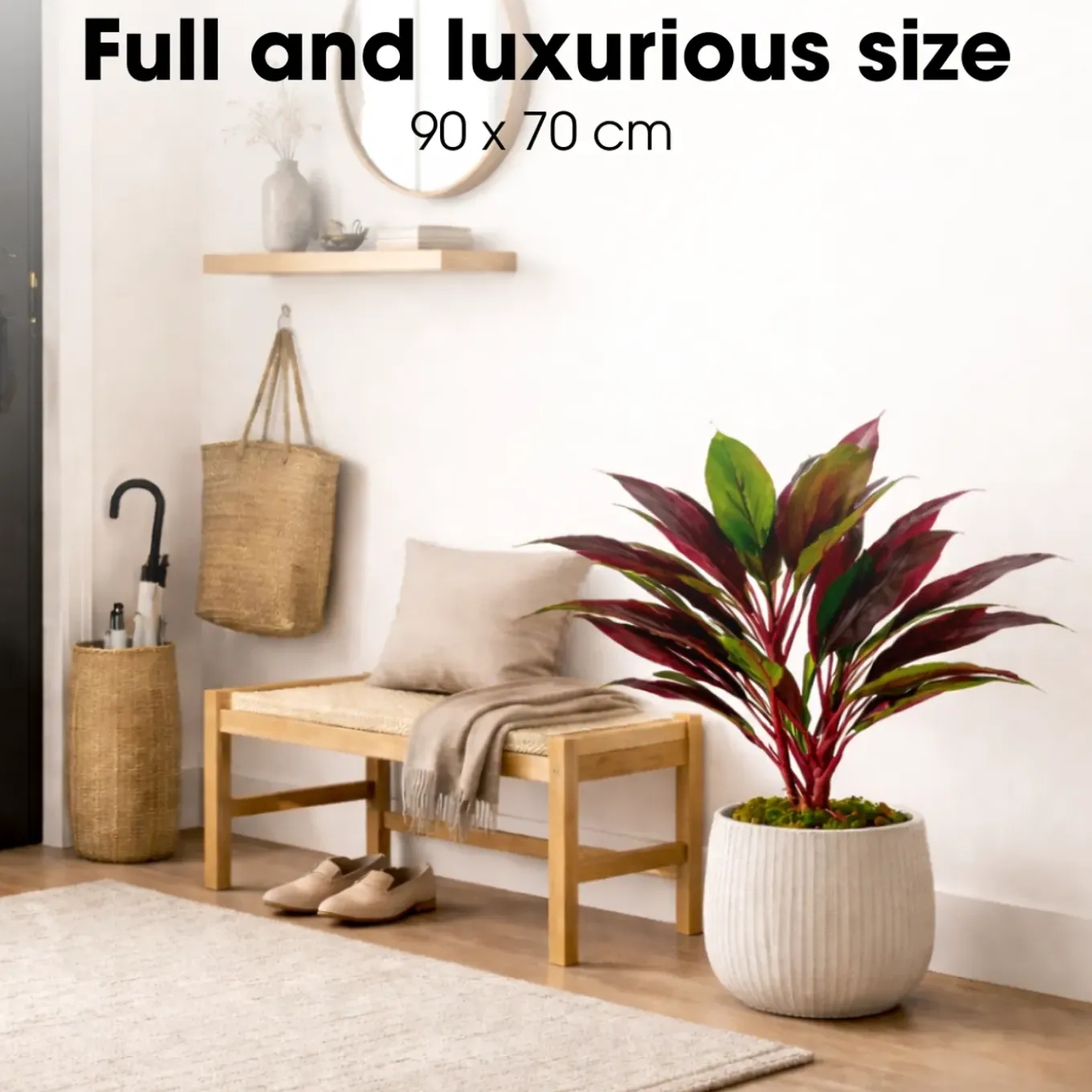 Mica Decorations Cordyline H90 X D70 Cm Rood