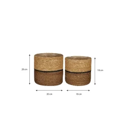 Mica Decorations Damian Mand Bruin Set Van 2 - H20xd20cm