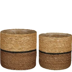 Mica Decorations Damian Mand Bruin Set Van 2 - H20xd20cm