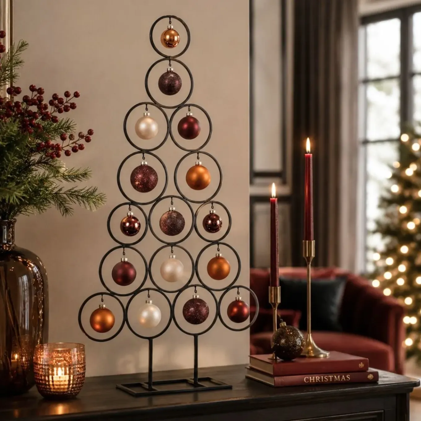Mica Decorations Decoratie Boom Voor Kerstballen Zwart