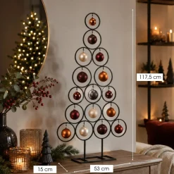 Mica Decorations Decoratie Boom Voor Kerstballen Zwart