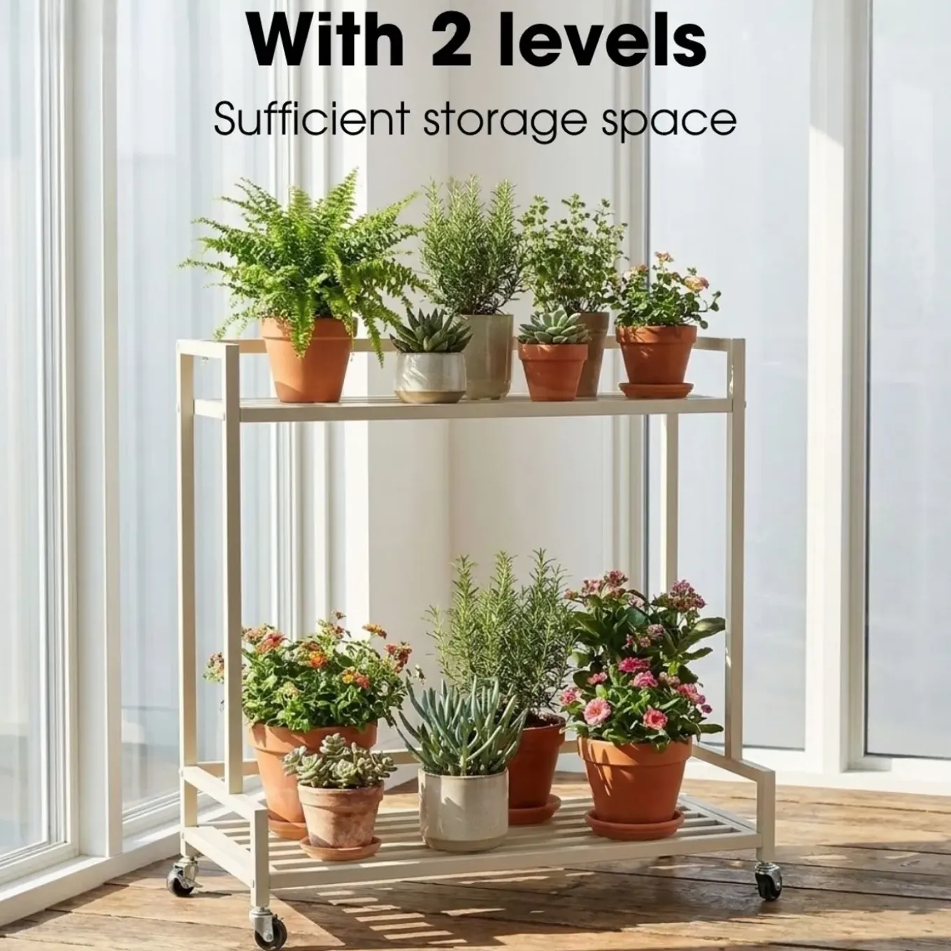 Mica Decorations Greenrax Plantenstandaard 81cm Off White